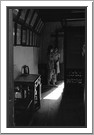 Through a doorway